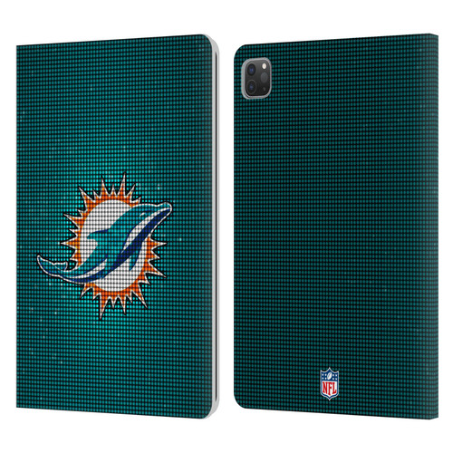 NFL Miami Dolphins Artwork LED Leather Book Wallet Case Cover For Apple iPad Pro 11 2020 / 2021 / 2022