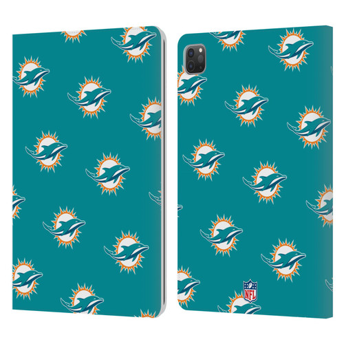 NFL Miami Dolphins Artwork Patterns Leather Book Wallet Case Cover For Apple iPad Pro 11 2020 / 2021 / 2022