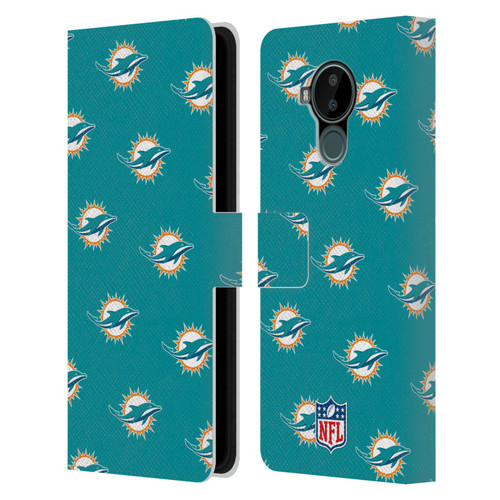 NFL Miami Dolphins Artwork Patterns Leather Book Wallet Case Cover For Nokia C30