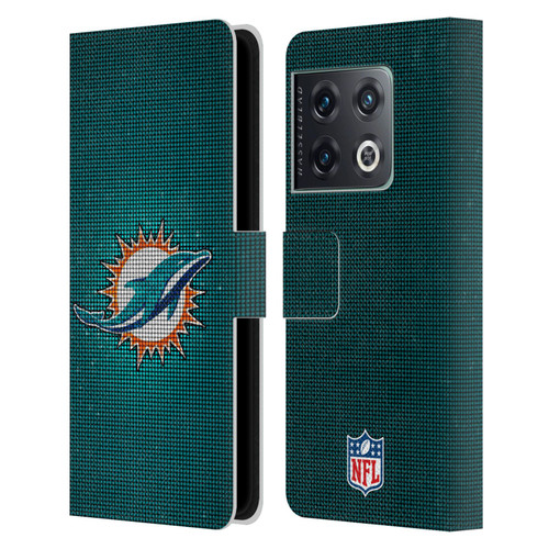 NFL Miami Dolphins Artwork LED Leather Book Wallet Case Cover For OnePlus 10 Pro