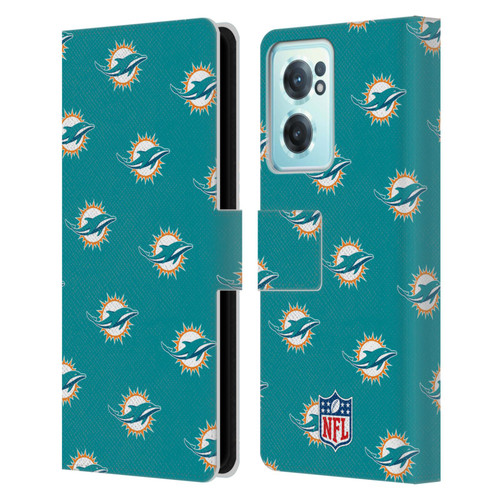 NFL Miami Dolphins Artwork Patterns Leather Book Wallet Case Cover For OnePlus Nord CE 2 5G