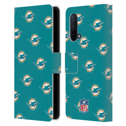 NFL Miami Dolphins Artwork Patterns Leather Book Wallet Case Cover For OnePlus Nord CE 5G
