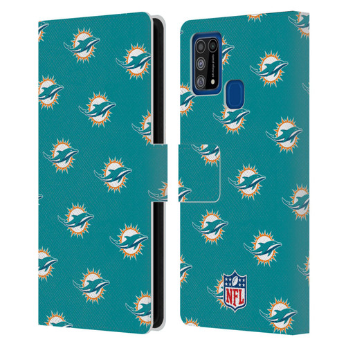 NFL Miami Dolphins Artwork Patterns Leather Book Wallet Case Cover For Samsung Galaxy M31 (2020)