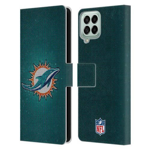 NFL Miami Dolphins Artwork LED Leather Book Wallet Case Cover For Samsung Galaxy M53 (2022)