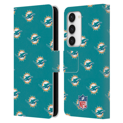 NFL Miami Dolphins Artwork Patterns Leather Book Wallet Case Cover For Samsung Galaxy S23 5G