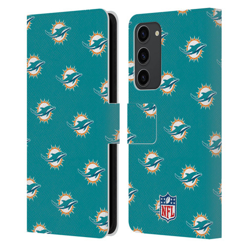 NFL Miami Dolphins Artwork Patterns Leather Book Wallet Case Cover For Samsung Galaxy S23+ 5G