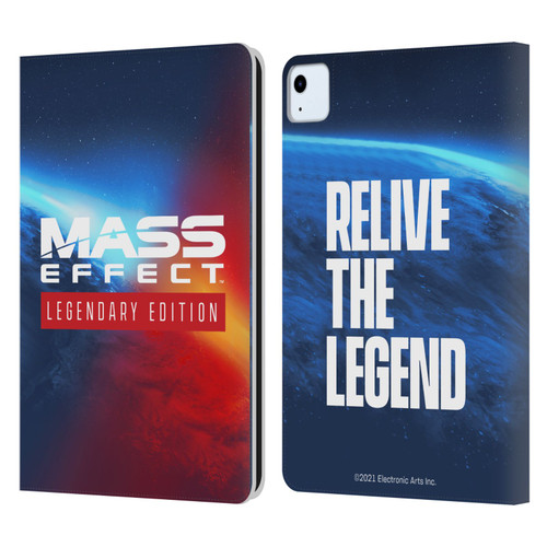 EA Bioware Mass Effect Legendary Graphics Logo Key Art Leather Book Wallet Case Cover For Apple iPad Air 2020 / 2022