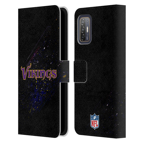 NFL Minnesota Vikings Logo Blur Leather Book Wallet Case Cover For HTC Desire 21 Pro 5G
