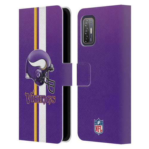 NFL Minnesota Vikings Logo Helmet Leather Book Wallet Case Cover For HTC Desire 21 Pro 5G