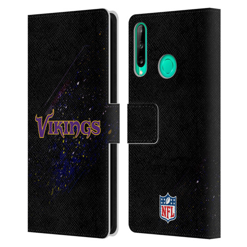 NFL Minnesota Vikings Logo Blur Leather Book Wallet Case Cover For Huawei P40 lite E
