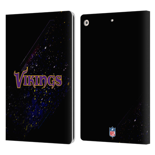 NFL Minnesota Vikings Logo Blur Leather Book Wallet Case Cover For Apple iPad 10.2 2019/2020/2021