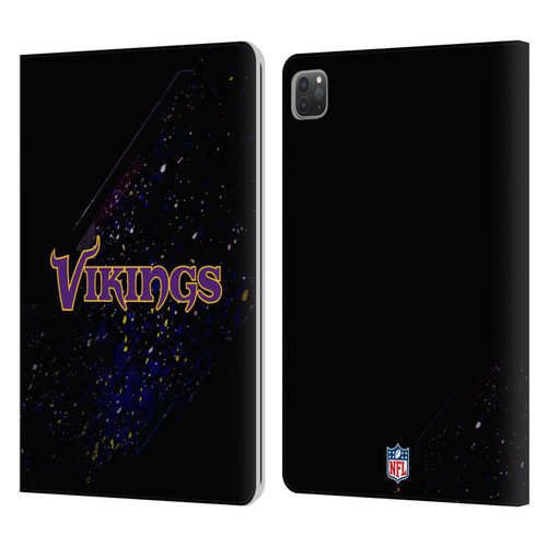 NFL Minnesota Vikings Logo Blur Leather Book Wallet Case Cover For Apple iPad Pro 11 2020 / 2021 / 2022