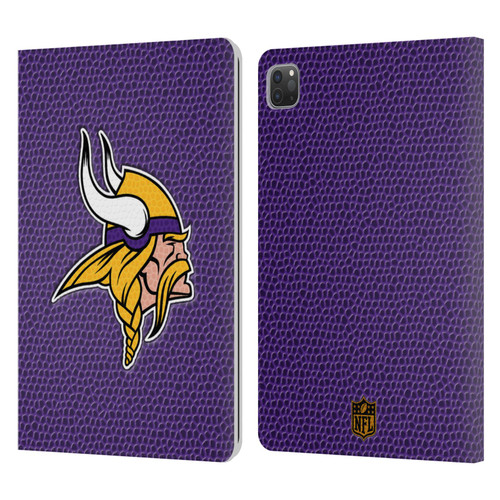 NFL Minnesota Vikings Logo Football Leather Book Wallet Case Cover For Apple iPad Pro 11 2020 / 2021 / 2022
