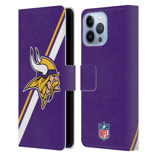 NFL Minnesota Vikings Logo Stripes Leather Book Wallet Case Cover For Apple iPhone 13 Pro Max NFL Minnesota Vikings Logo Stripes Leather Book Wallet Case Cover For Apple iPhone 13 Pro Max