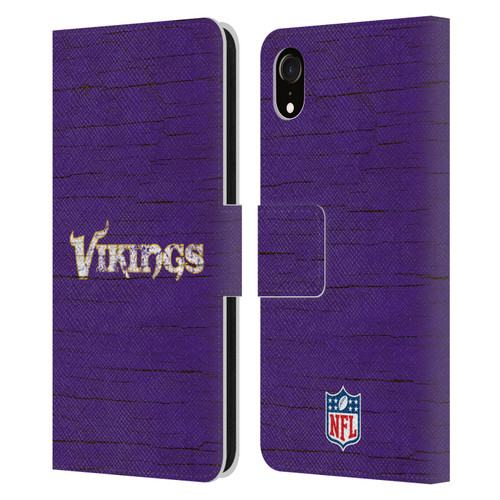 NFL Minnesota Vikings Logo Distressed Look Leather Book Wallet Case Cover For Apple iPhone XR NFL Minnesota Vikings Logo Distressed Look Leather Book Wallet Case Cover For Apple iPhone XR