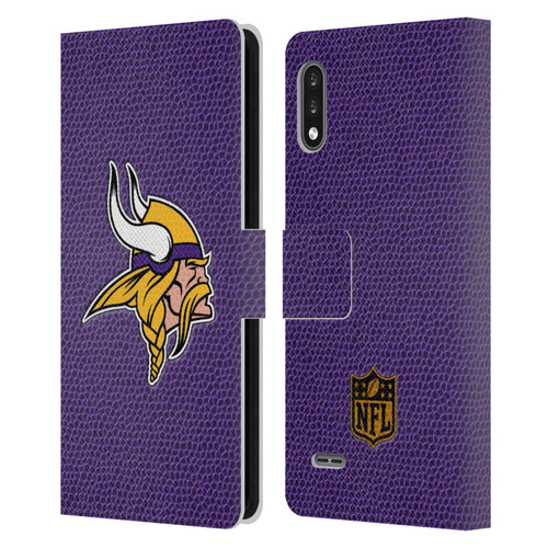 NFL Minnesota Vikings Logo Football Leather Book Wallet Case Cover For LG K22