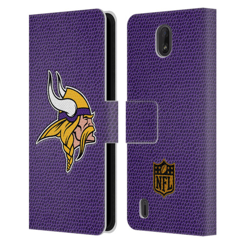 NFL Minnesota Vikings Logo Football Leather Book Wallet Case Cover For Nokia C01 Plus/C1 2nd Edition