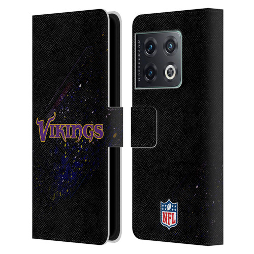 NFL Minnesota Vikings Logo Blur Leather Book Wallet Case Cover For OnePlus 10 Pro