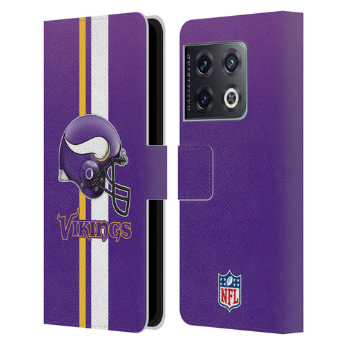 NFL Minnesota Vikings Logo Helmet Leather Book Wallet Case Cover For OnePlus 10 Pro