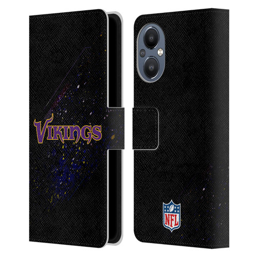 NFL Minnesota Vikings Logo Blur Leather Book Wallet Case Cover For OnePlus Nord N20 5G