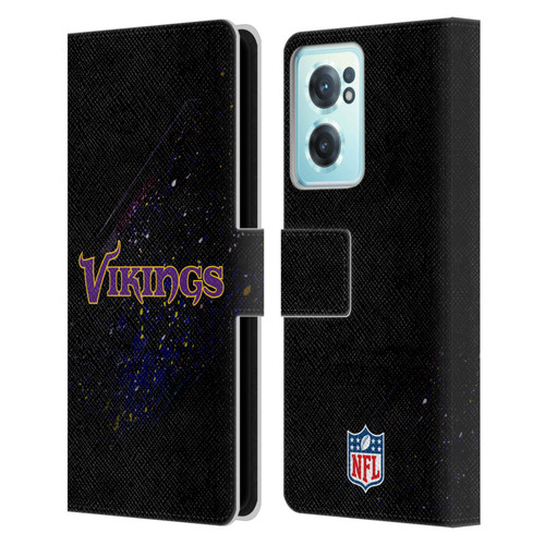 NFL Minnesota Vikings Logo Blur Leather Book Wallet Case Cover For OnePlus Nord CE 2 5G