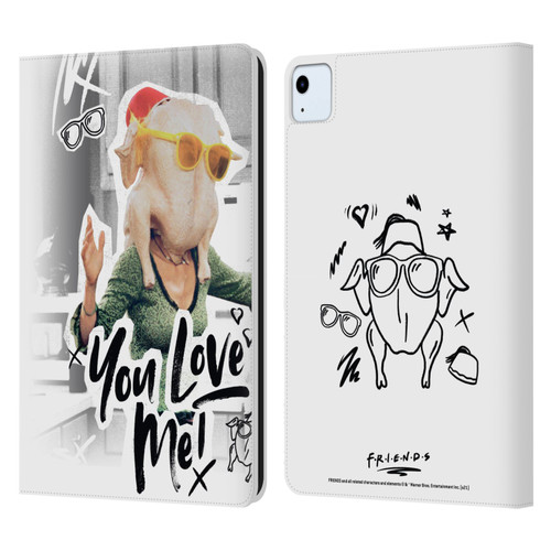 Friends TV Show Doodle Art You Love Me Leather Book Wallet Case Cover For Apple iPad Air 11 2020/2022/2024
