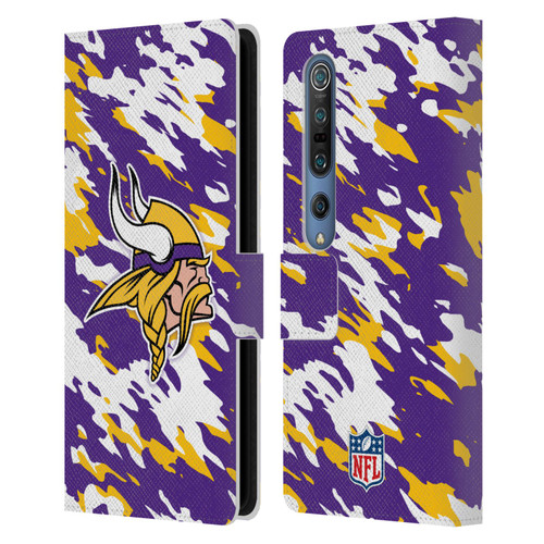 NFL Minnesota Vikings Logo Camou Leather Book Wallet Case Cover For Xiaomi Mi 10 5G / Mi 10 Pro 5G