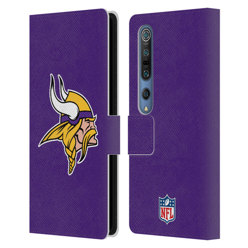 NFL Minnesota Vikings Logo Plain Leather Book Wallet Case Cover For Xiaomi Mi 10 5G / Mi 10 Pro 5G