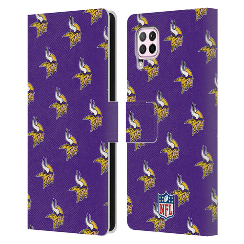 NFL Minnesota Vikings Artwork Patterns Leather Book Wallet Case Cover For Huawei Nova 6 SE / P40 Lite