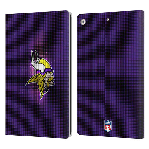 NFL Minnesota Vikings Artwork LED Leather Book Wallet Case Cover For Apple iPad 10.2 2019/2020/2021