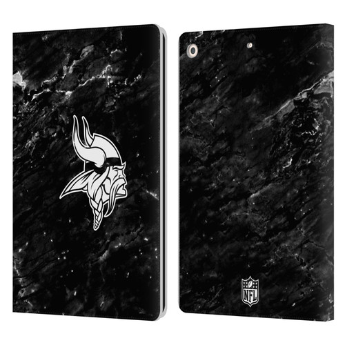NFL Minnesota Vikings Artwork Marble Leather Book Wallet Case Cover For Apple iPad 10.2 2019/2020/2021