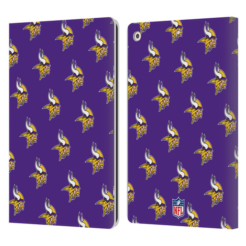 NFL Minnesota Vikings Artwork Patterns Leather Book Wallet Case Cover For Apple iPad 10.2 2019/2020/2021