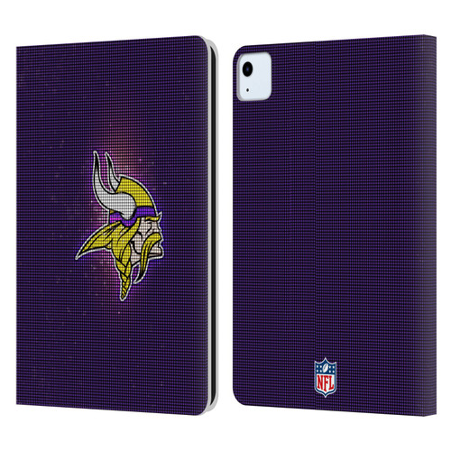 NFL Minnesota Vikings Artwork LED Leather Book Wallet Case Cover For Apple iPad Air 2020 / 2022