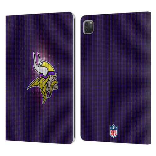 NFL Minnesota Vikings Artwork LED Leather Book Wallet Case Cover For Apple iPad Pro 11 2020 / 2021 / 2022