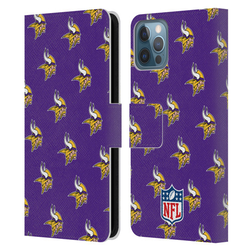 NFL Minnesota Vikings Artwork Patterns Leather Book Wallet Case Cover For Apple iPhone 12 / iPhone 12 Pro