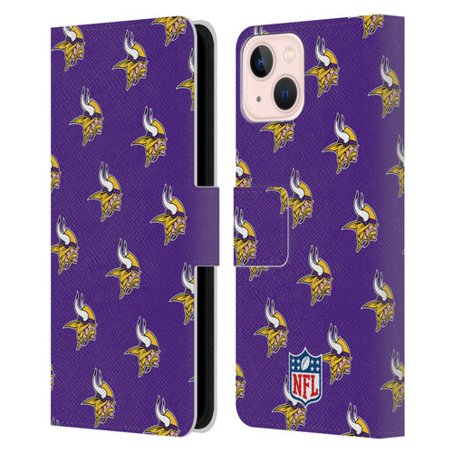 NFL Minnesota Vikings Artwork Patterns Leather Book Wallet Case Cover For Apple iPhone 13 NFL Minnesota Vikings Artwork Patterns Leather Book Wallet Case Cover For Apple iPhone 13