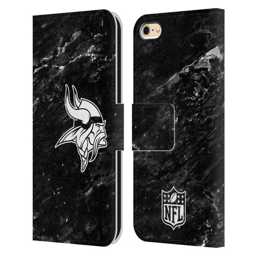 NFL Minnesota Vikings Artwork Marble Leather Book Wallet Case Cover For Apple iPhone 6 / iPhone 6s