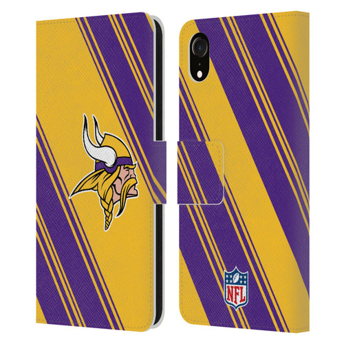 NFL Minnesota Vikings Artwork Stripes Leather Book Wallet Case Cover For Apple iPhone XR NFL Minnesota Vikings Artwork Stripes Leather Book Wallet Case Cover For Apple iPhone XR