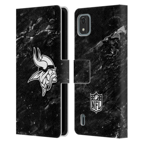 NFL Minnesota Vikings Artwork Marble Leather Book Wallet Case Cover For Nokia C2 2nd Edition