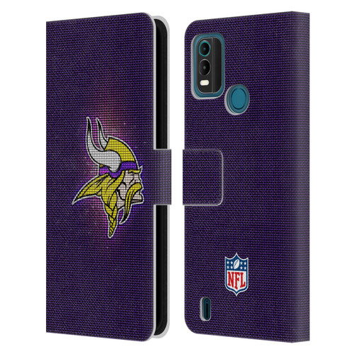 NFL Minnesota Vikings Artwork LED Leather Book Wallet Case Cover For Nokia G11 Plus