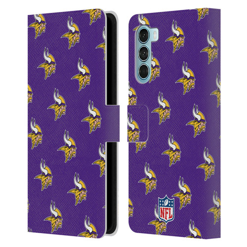 NFL Minnesota Vikings Artwork Patterns Leather Book Wallet Case Cover For Motorola Edge S30 / Moto G200 5G