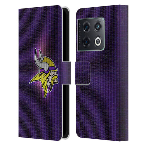 NFL Minnesota Vikings Artwork LED Leather Book Wallet Case Cover For OnePlus 10 Pro