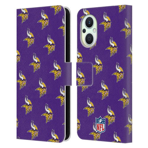 NFL Minnesota Vikings Artwork Patterns Leather Book Wallet Case Cover For OPPO Reno8 Lite