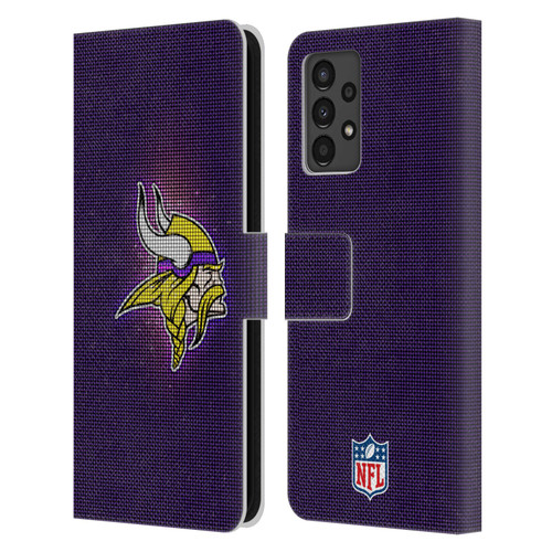 NFL Minnesota Vikings Artwork LED Leather Book Wallet Case Cover For Samsung Galaxy A13 (2022)