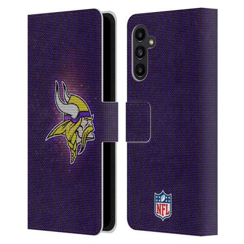 NFL Minnesota Vikings Artwork LED Leather Book Wallet Case Cover For Samsung Galaxy A13 5G (2021)