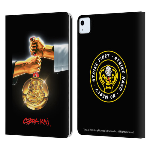 Cobra Kai Graphics Gold Medal Leather Book Wallet Case Cover For Apple iPad Air 11 2020/2022/2024