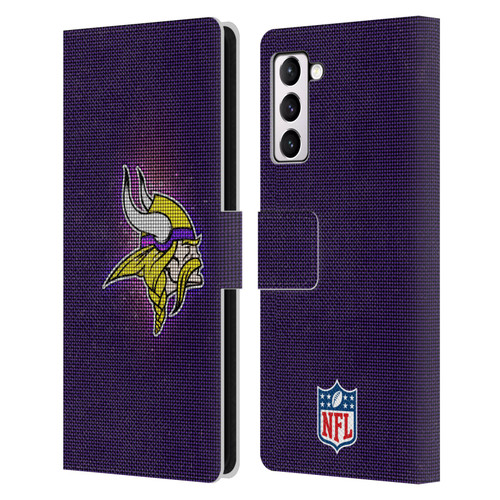 NFL Minnesota Vikings Artwork LED Leather Book Wallet Case Cover For Samsung Galaxy S21+ 5G