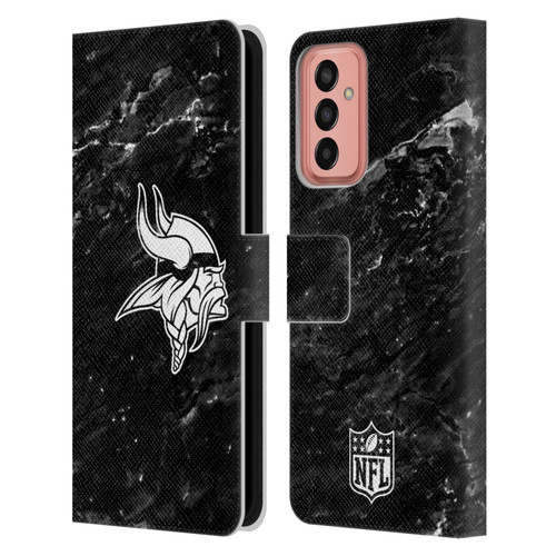 NFL Minnesota Vikings Artwork Marble Leather Book Wallet Case Cover For Samsung Galaxy M13 (2022)