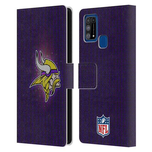 NFL Minnesota Vikings Artwork LED Leather Book Wallet Case Cover For Samsung Galaxy M31 (2020)