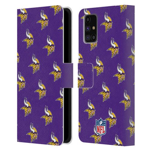 NFL Minnesota Vikings Artwork Patterns Leather Book Wallet Case Cover For Samsung Galaxy M31s (2020)